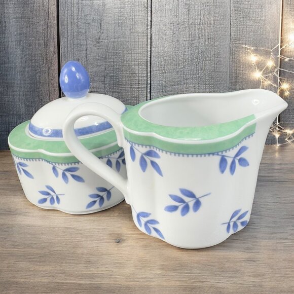 Villeroy & Boch Germany Switch 3 Porcelain Lidded Sugar Bowl And Creamer Set - Picture 1 of 12